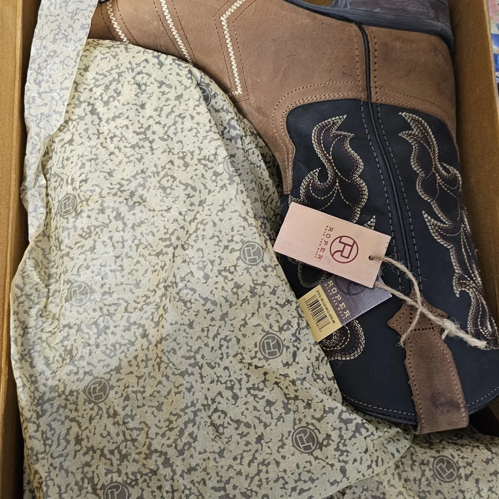 ROPER Unisex Kids Western‎ Square Toe Boot size 7-Big Kid/ Womens 8.5